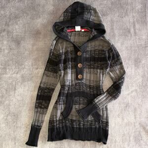 Y2k Roxy Chunky Knit Striped Sweater